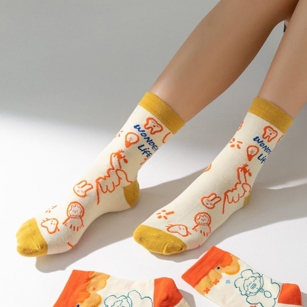 Custom Socks - Crew Length (Pair) - in logo