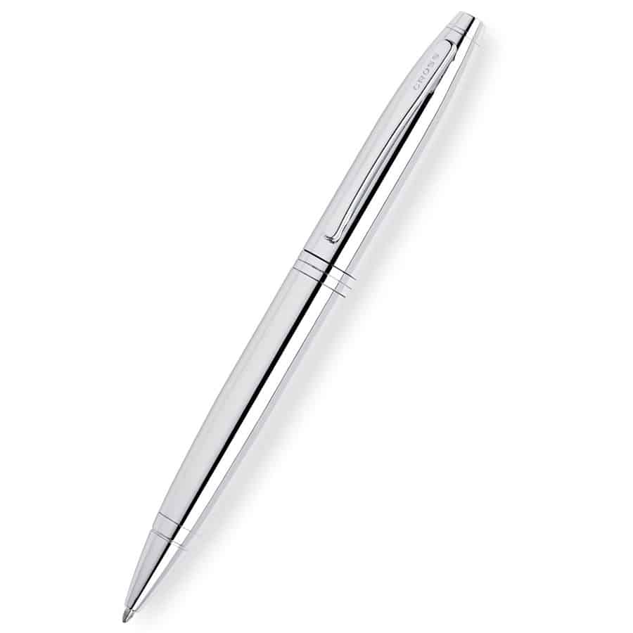 Calais Collection - Lustrous Chrome Lacquer Ballpoint - custom logo thumbnail 3