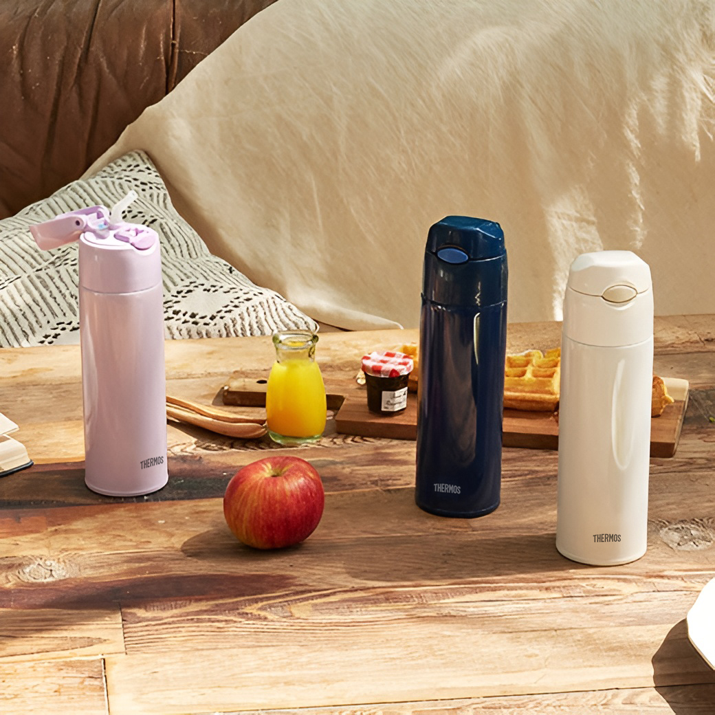 Cốc cách nhiệt đôi tường 550ml có ống hút silicon - in logo thumbnail 5