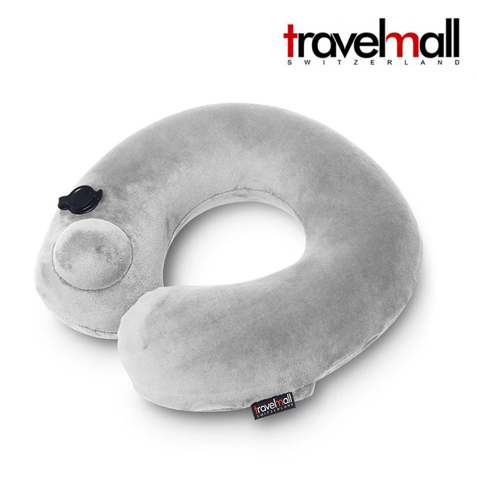 Pocket-Pump 3D Inflatable Neck Pillow - in logo