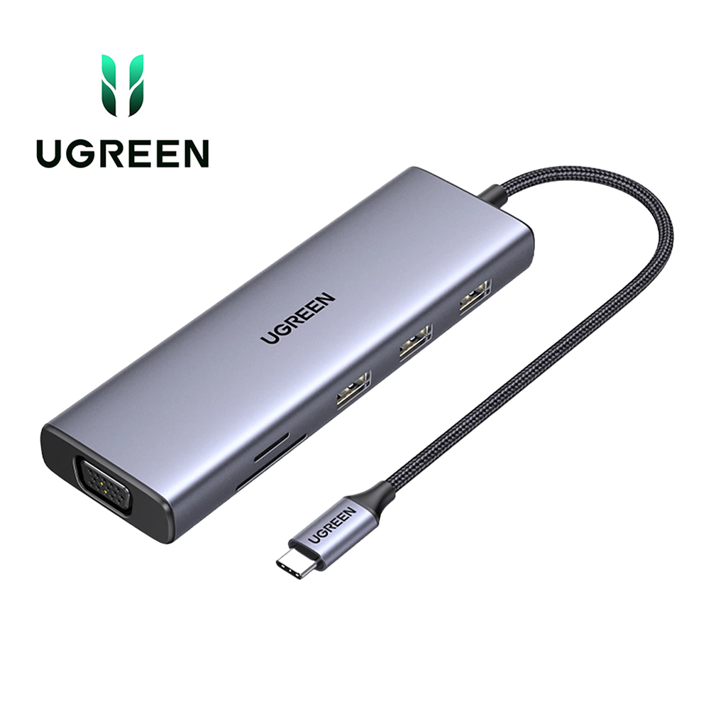 9 in 1 USB C Hub - in logo