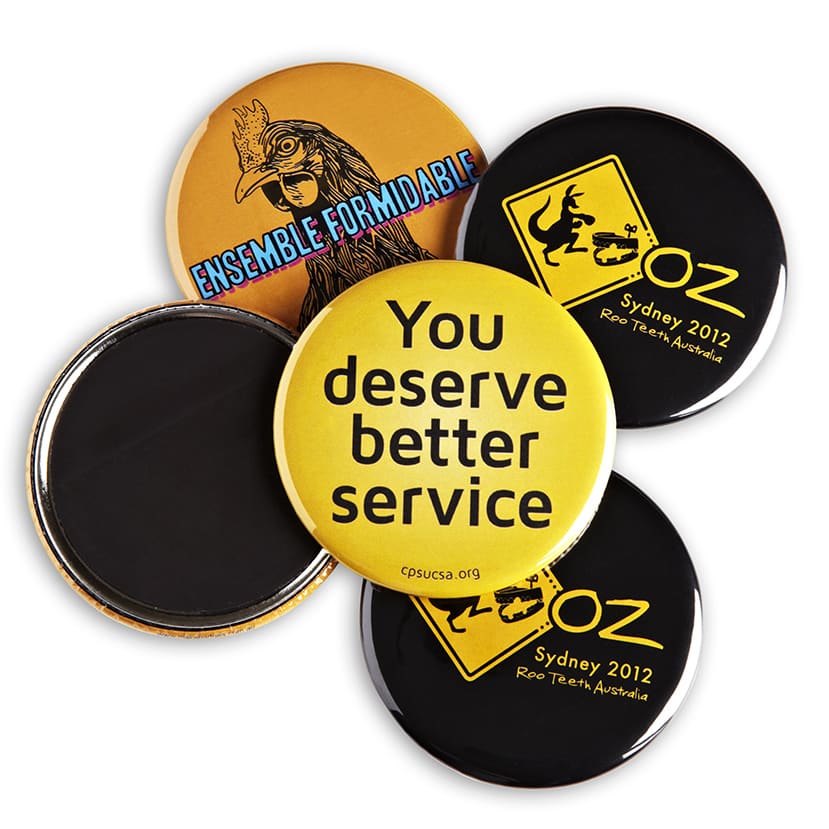 Round Tin Custom Magnet - custom logo