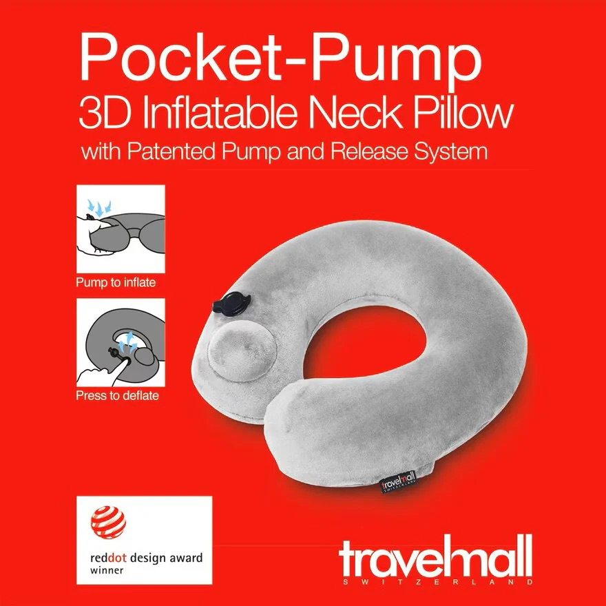 Gối cổ bơm hơi 3D Pocket-Pump - in logo thumbnail 4