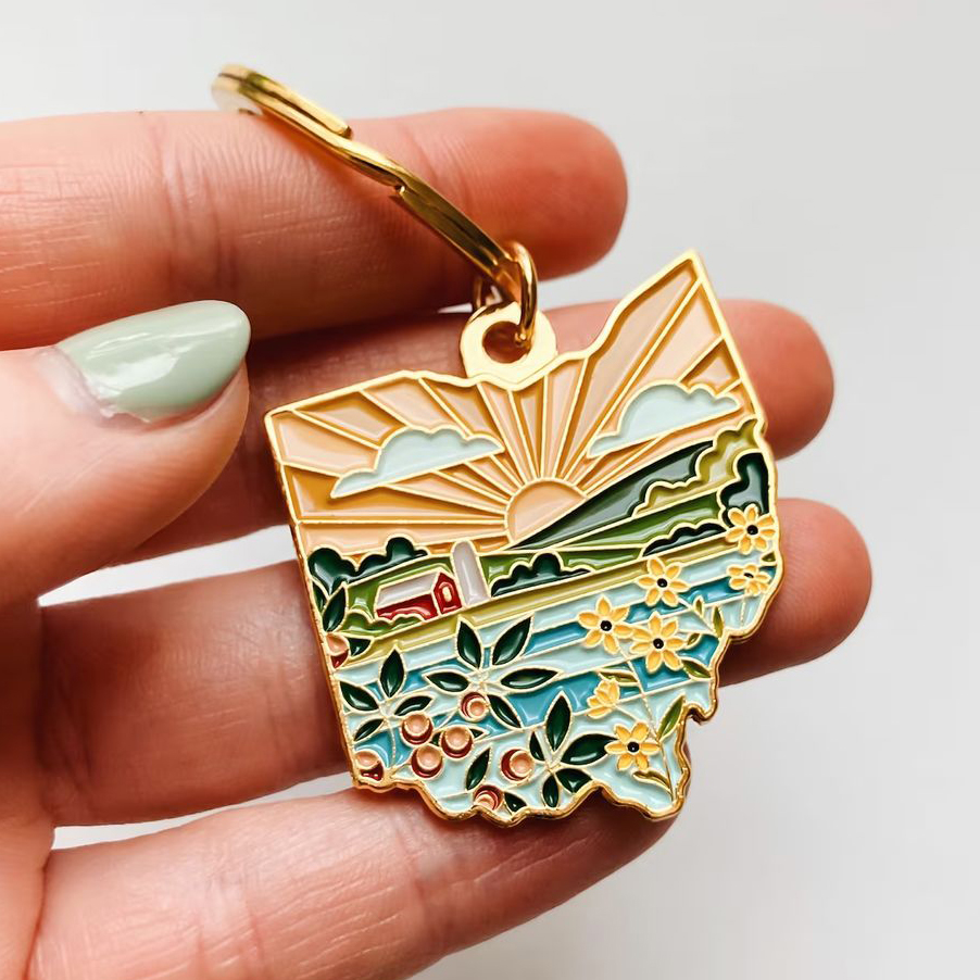 Enamel Custom Keychain - in logo