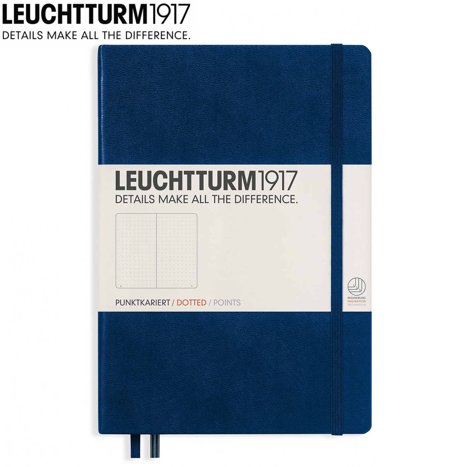 Hardcover A5 Notebook - Dotted - in logo