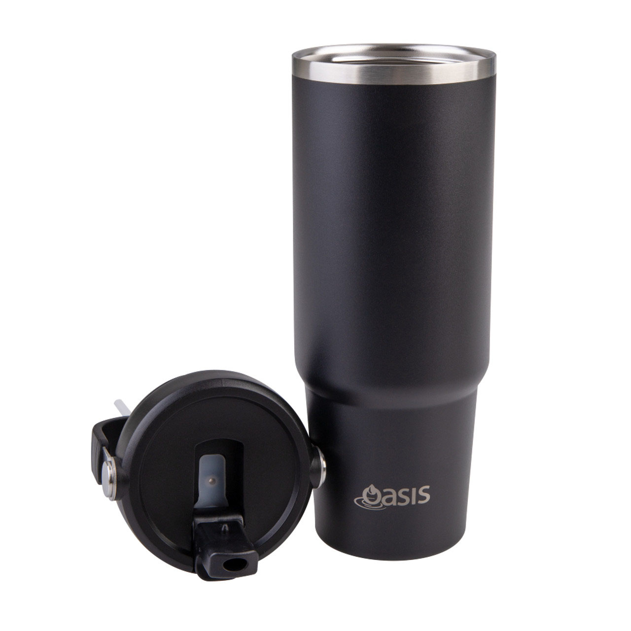 Stainless Steel Insulated Voyager Carry Tumbler with Sipper Straw 900ml - custom logo thumbnail 4