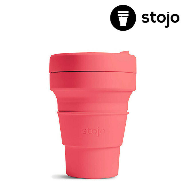 350ml Stojo Pocket Collapsible Mug - in logo