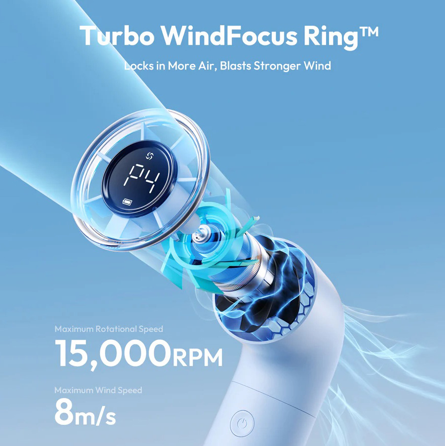 Quạt tốc độ cao cầm tay Aero 2.000mAh - in logo thumbnail 4