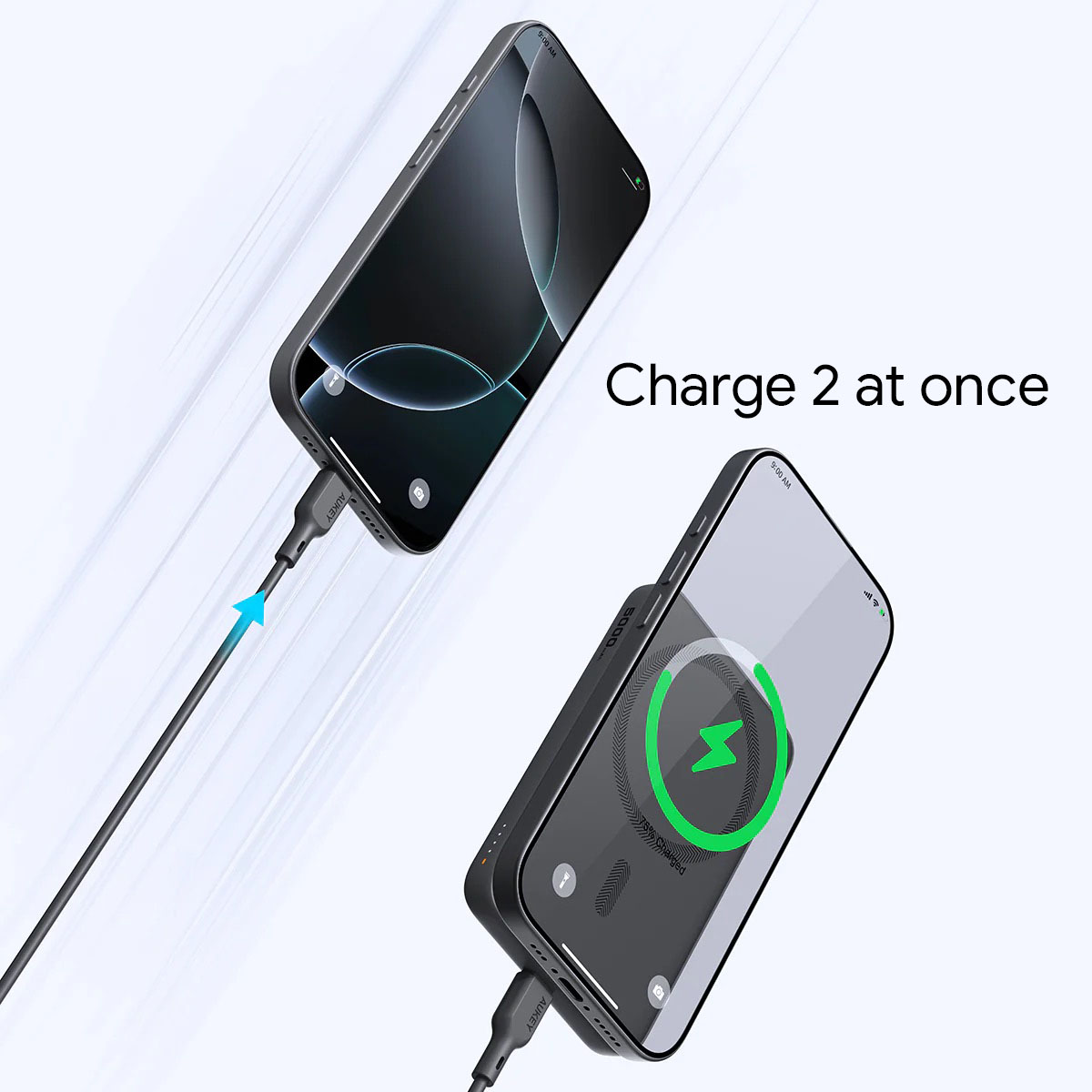 Sạc dự phòng không dây từ tính mỏng MagFusion 5.000mAh - in logo thumbnail 4