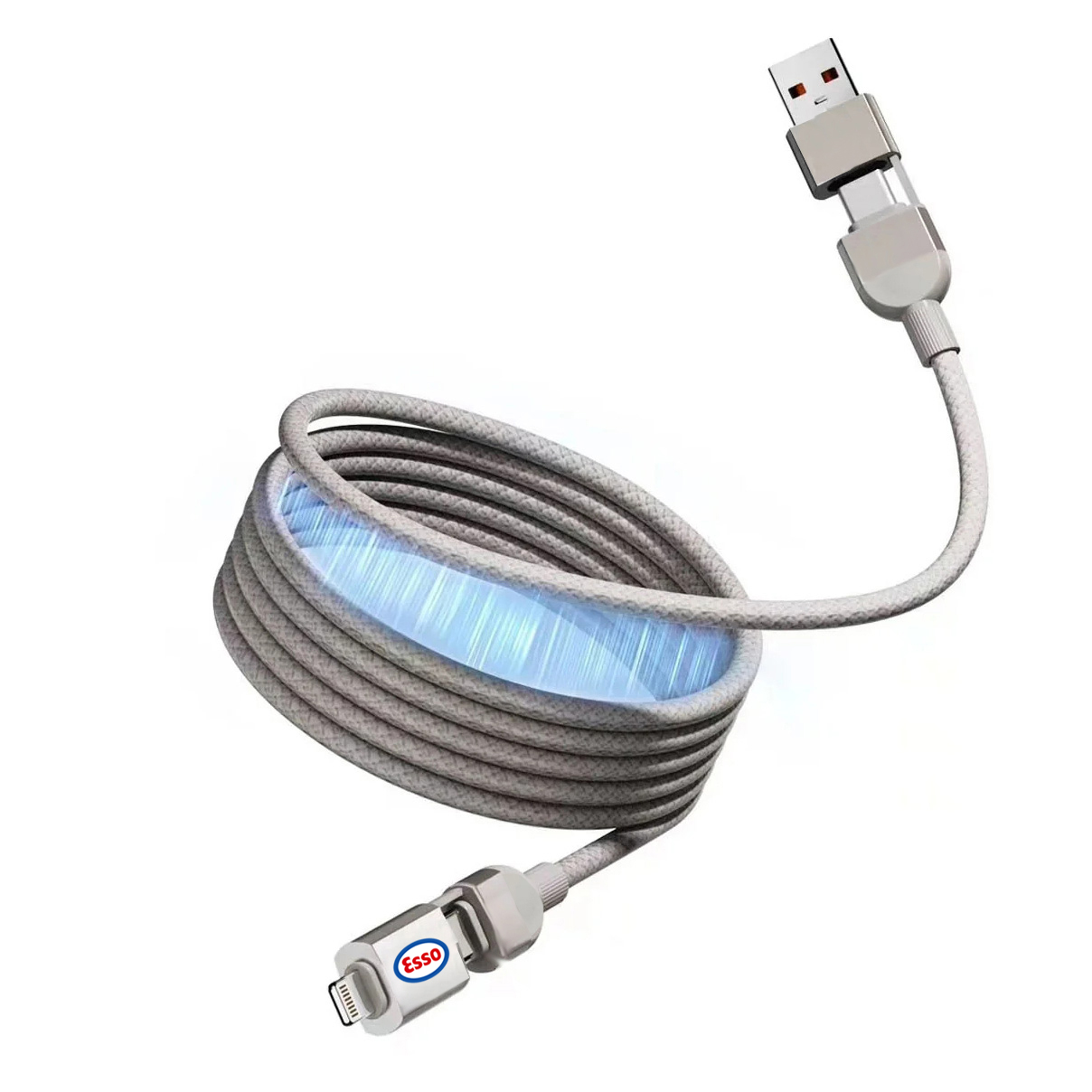 100W 4 in 1 Magnetic Charging Cable (Type C-to-Type C) - custom logo - Image 1