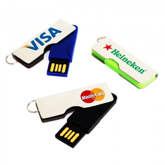 Slider USB Thumb Drive - custom logo - Image 1