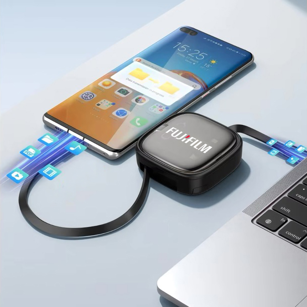 Bộ Cáp Sạc Đa Năng 60W Dây Rút - in logo - Image 1