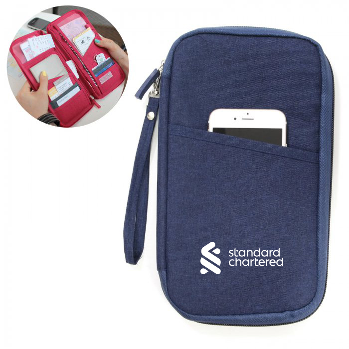 Multi-Compartment Travel Organizer (Wrist Strap Included) - custom logo - Image 1