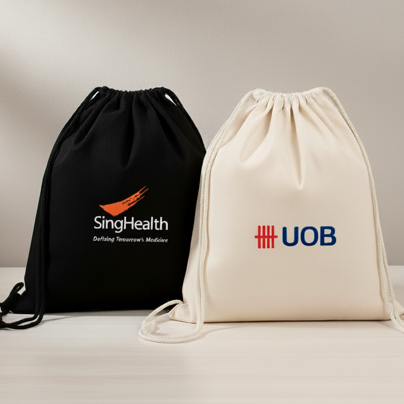 Canvas Drawstring Bag - custom logo - Image 1