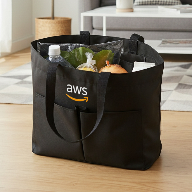 Túi Tote Chống Thấm Nước Gấp Gọn (L) - in logo - Image 1