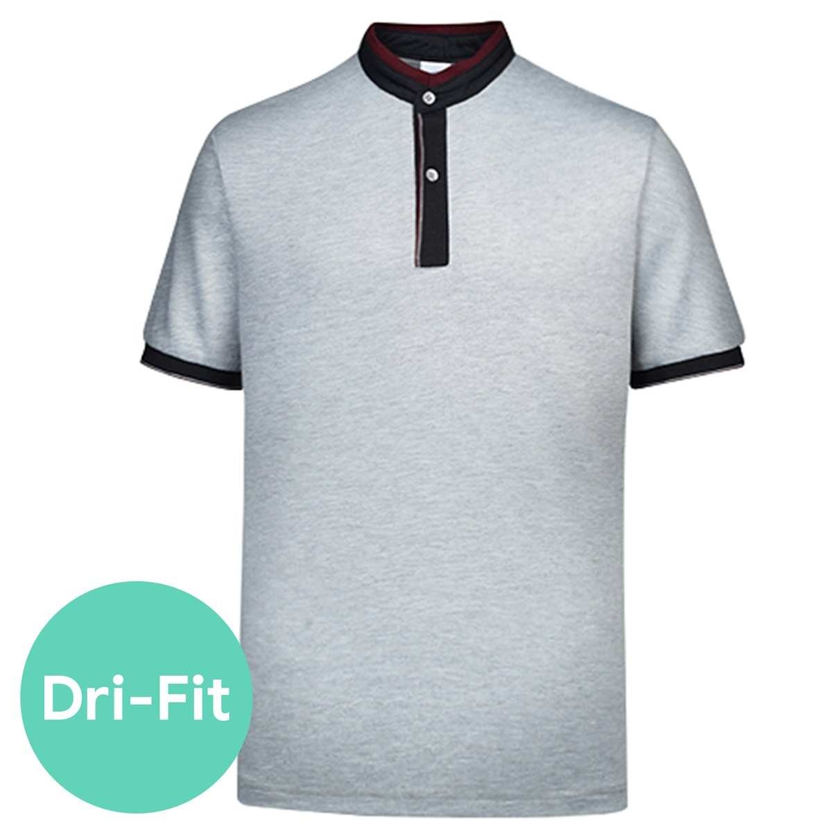 Ace Anti-Odor Mandarin Collar T-Shirt - custom logo