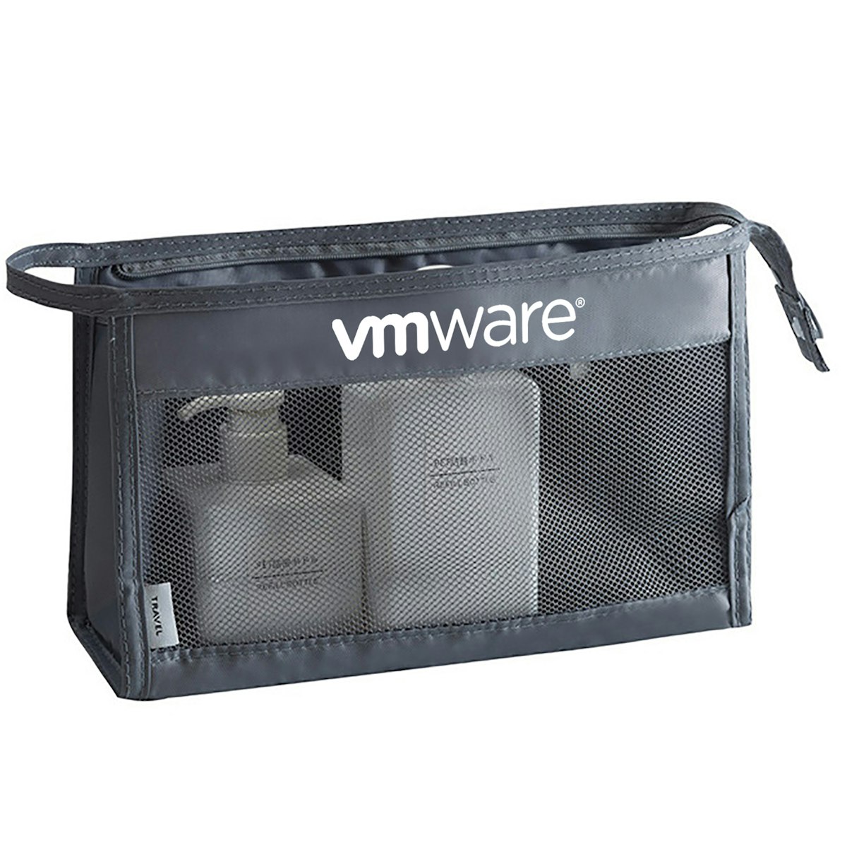 Classic Mesh Zipper Utility Pouch - in logo