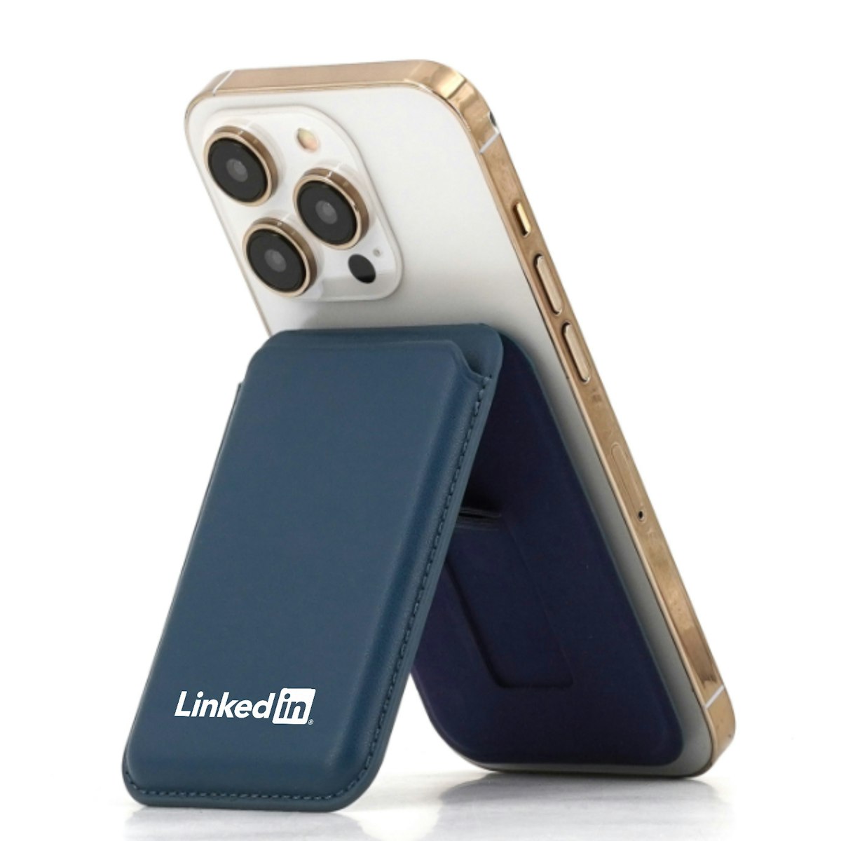 Flipp Magnetic Card Holder with Stand - in logo