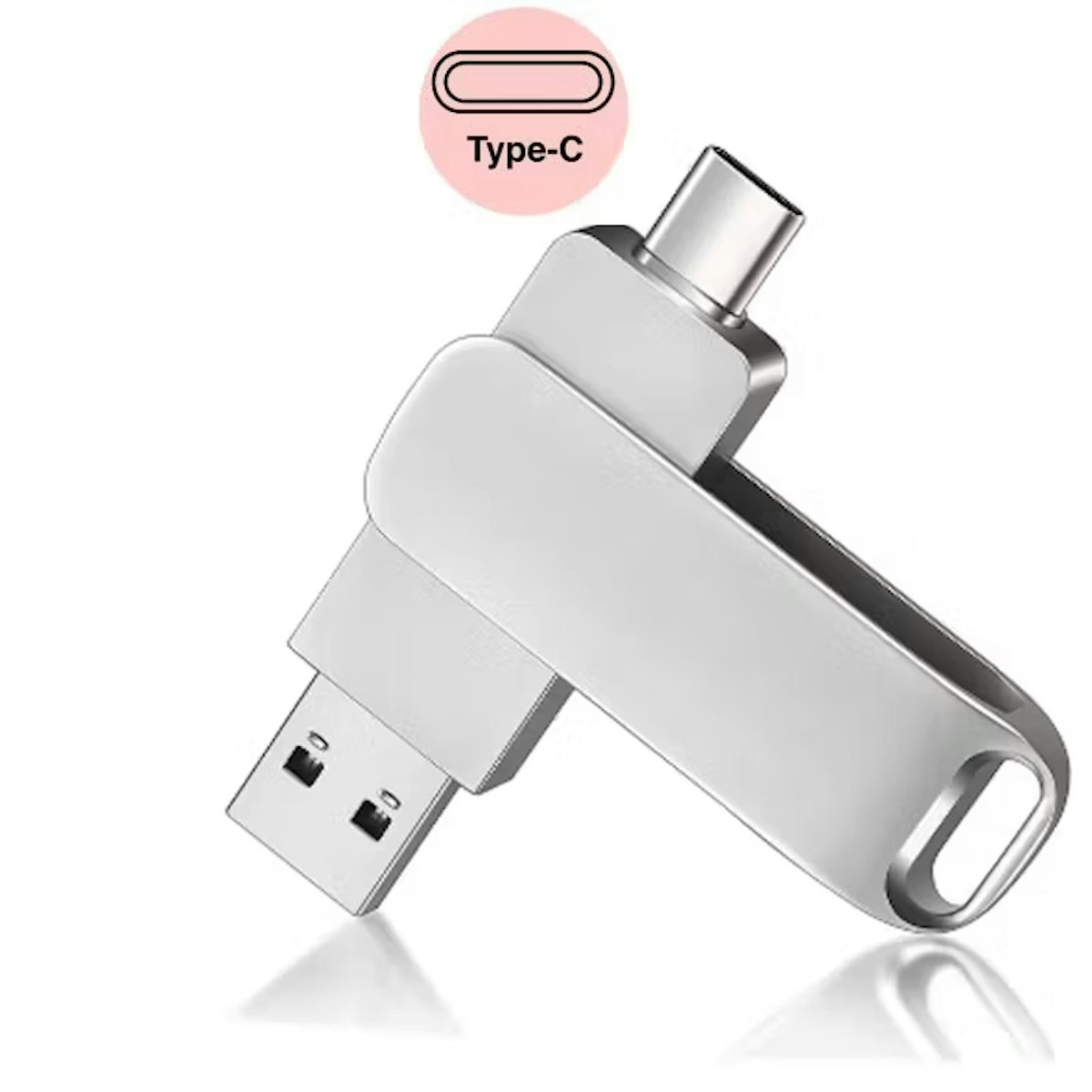 Flipper Metallic OTG USB Thumb Drive (With Type-C) - in logo