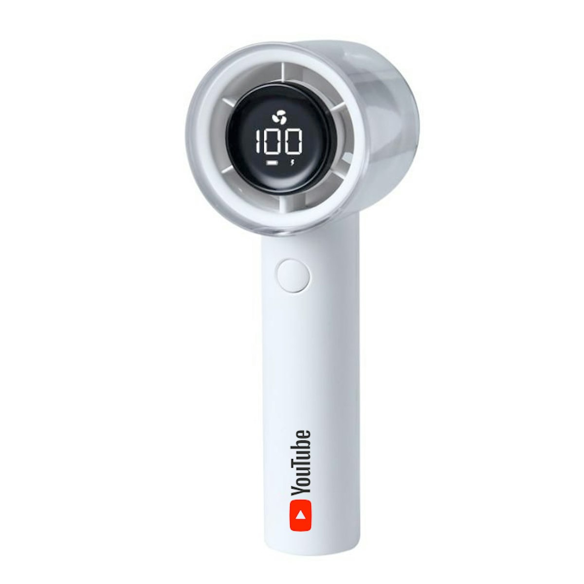 3 000mah 100 speed turbo handheld fan with digital display - in logo
