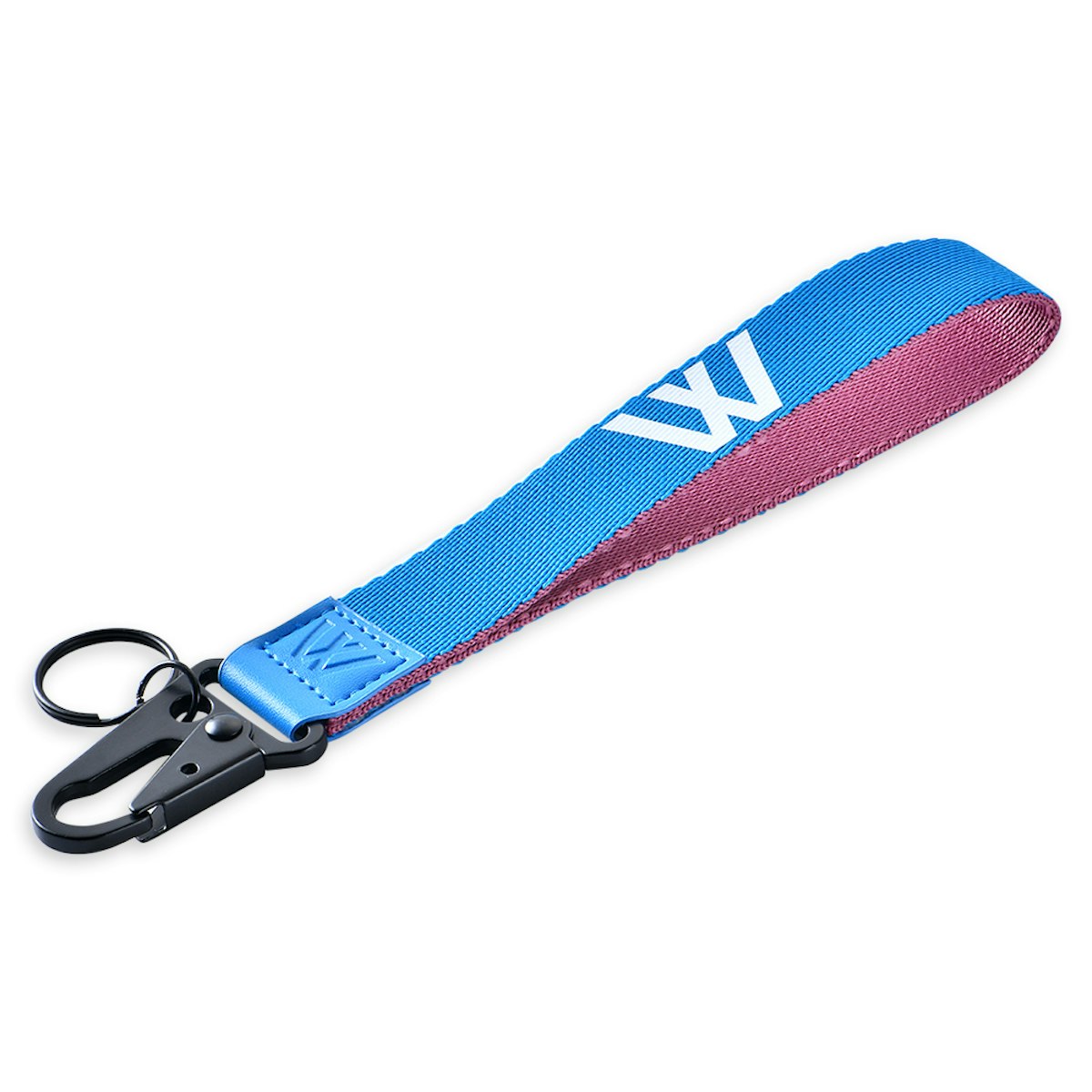 Polyester Wristlet with Metal Carabiner - in logo