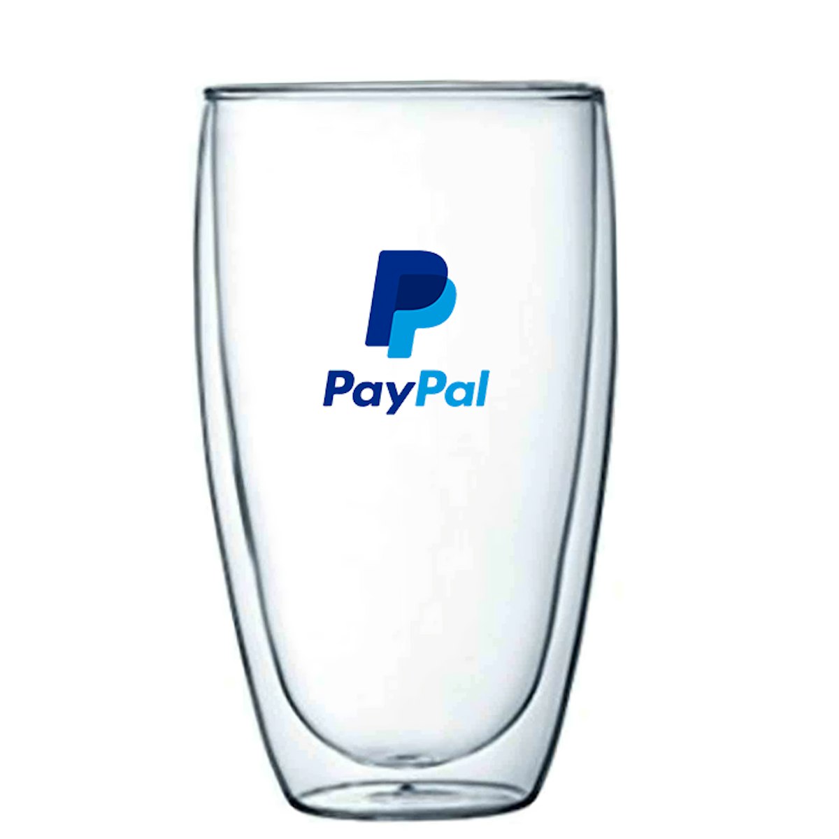450ml Double Wall Thermal Glass Mug - in logo