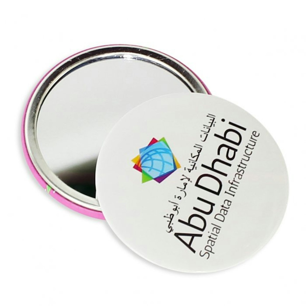 Mirror Button Badge - in logo