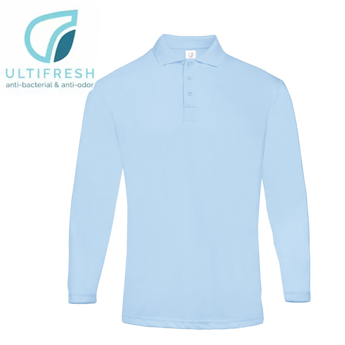 Ultifresh Anti-Odor Dri Fit Long Sleeve Polo - in logo