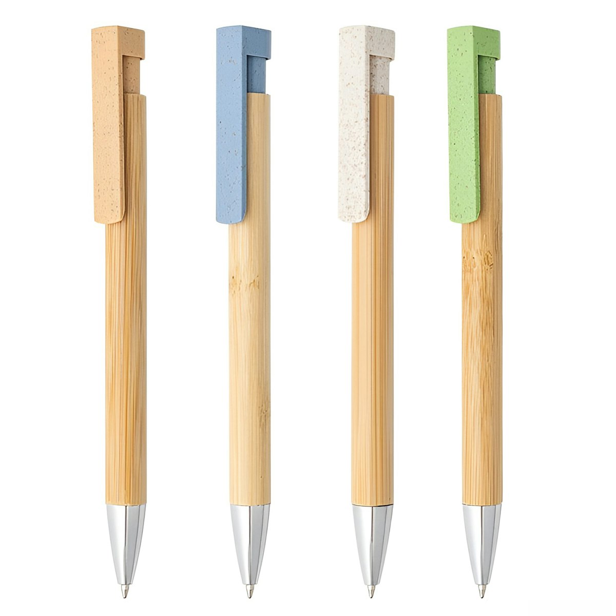 Bamboo & Wheat Straw Ballpoint Pen - custom logo