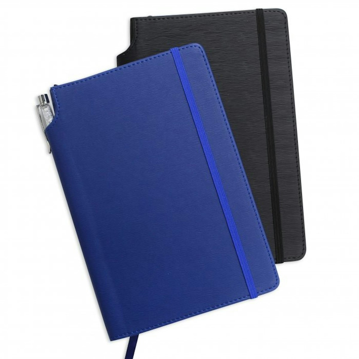A5 Fad Notebook with In-Built Pen Slot (Epi PU) - in logo