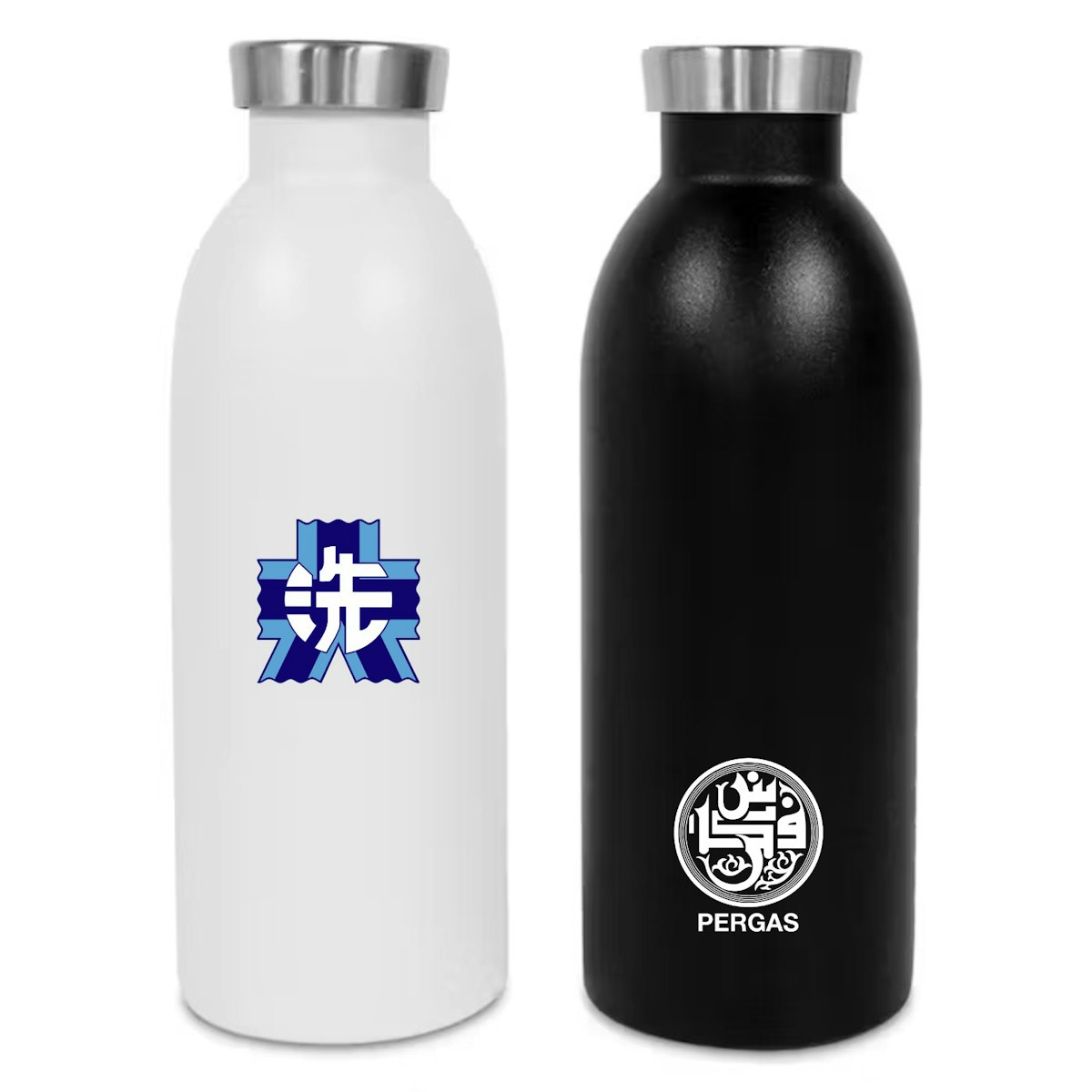 500ml Simple Stainless Steel Water Bottle - in logo