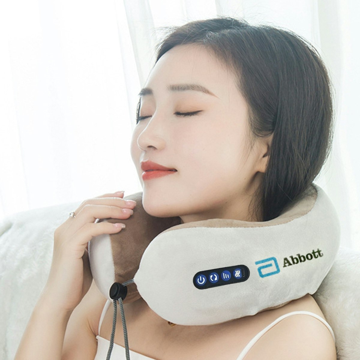 Sere Rechargeable Travel Neck Pillow Massager - custom logo