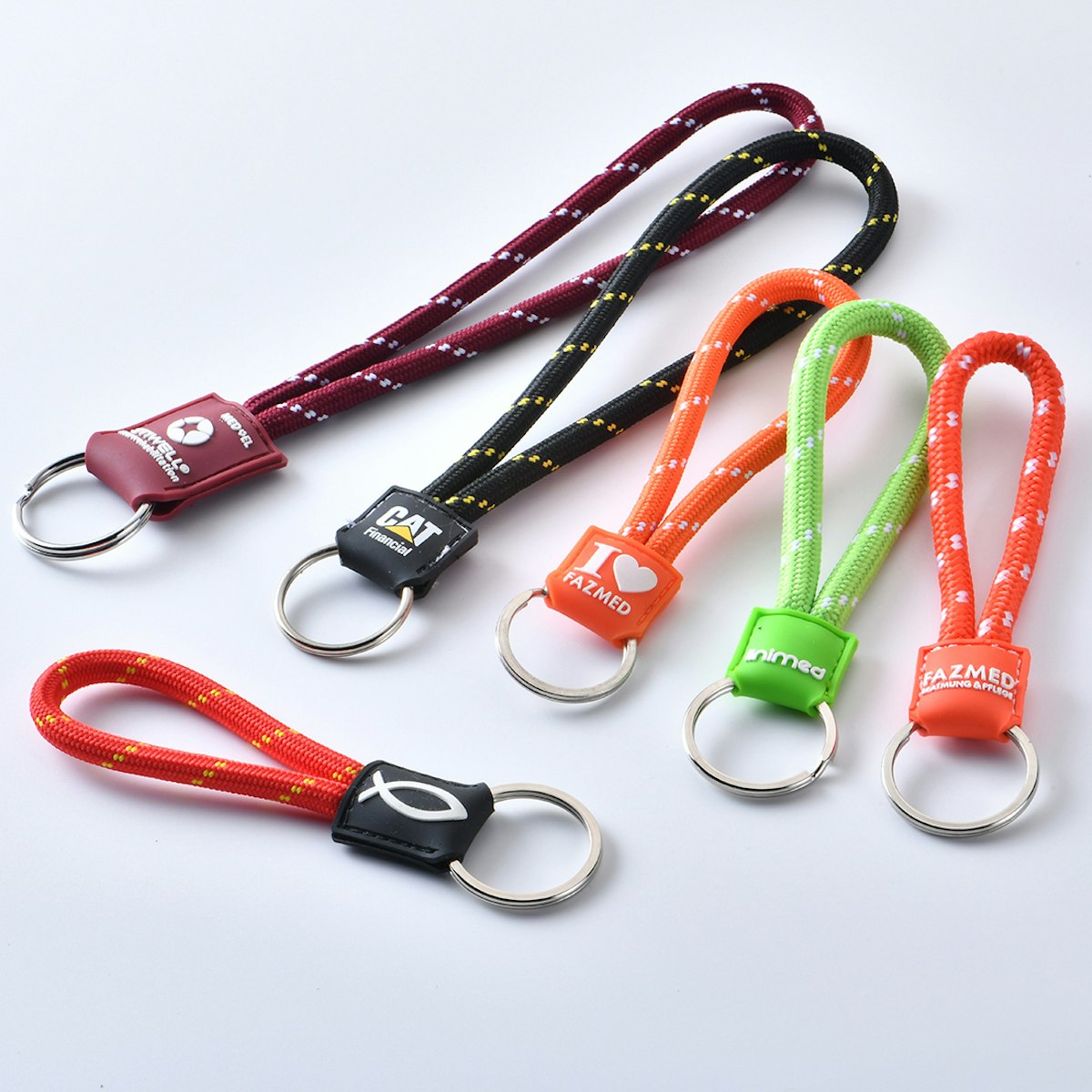 Tubular Keychain with PVC Tab - in logo