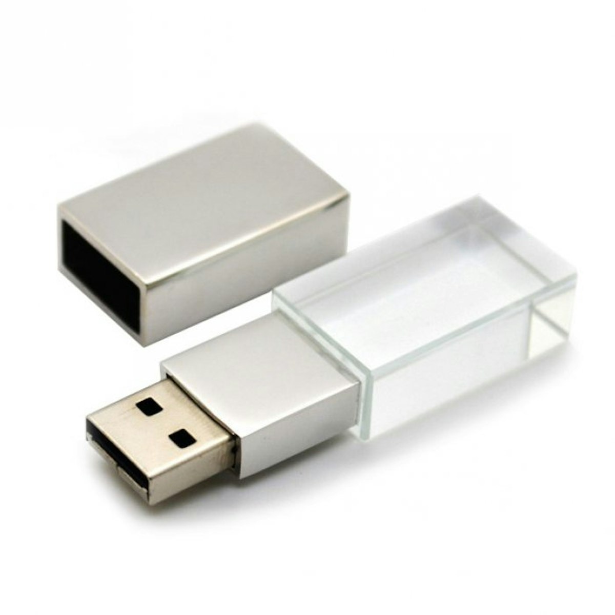 Crystal USB Thumb Drive - custom logo