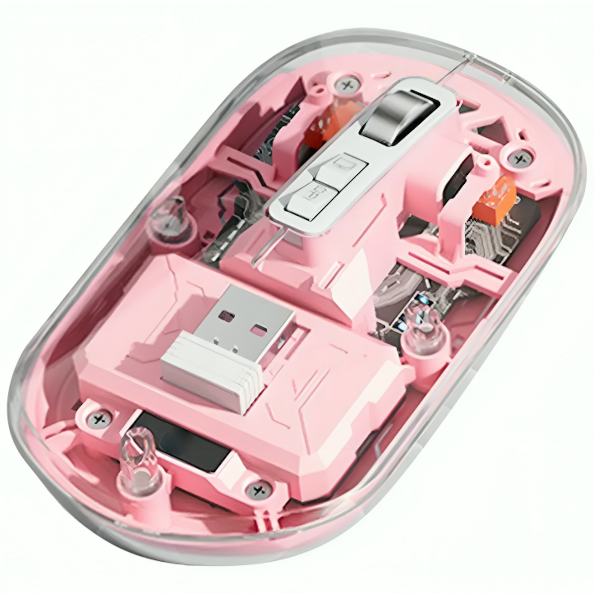 Rechargeable Bluetooth Transparent Mouse - custom logo