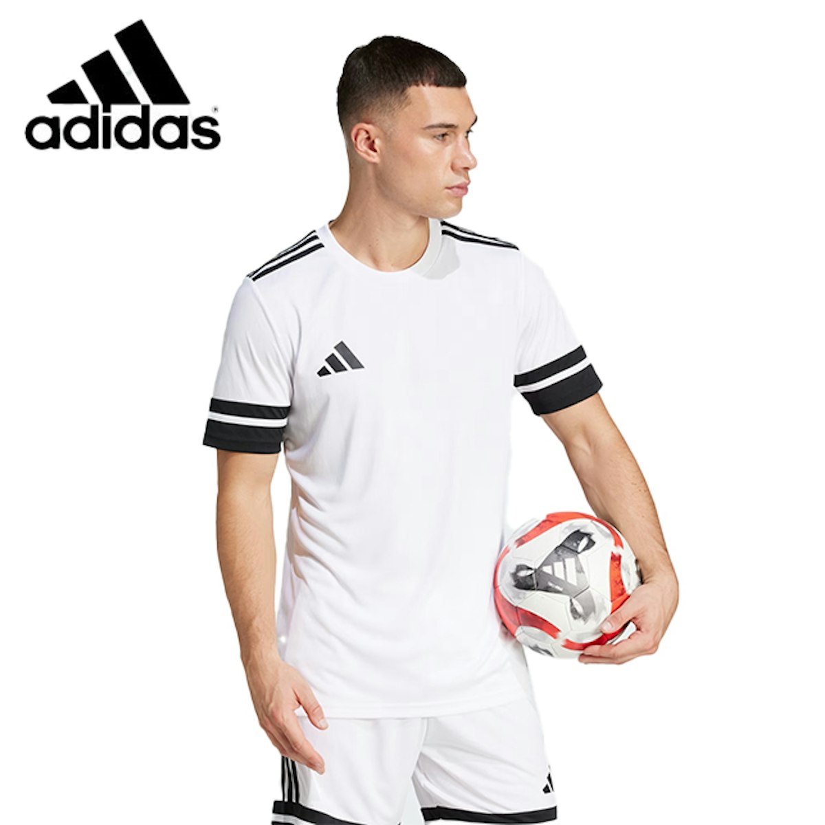 Adidas Squadra 25 Jersey Ribbed Crewneck Tee - custom logo