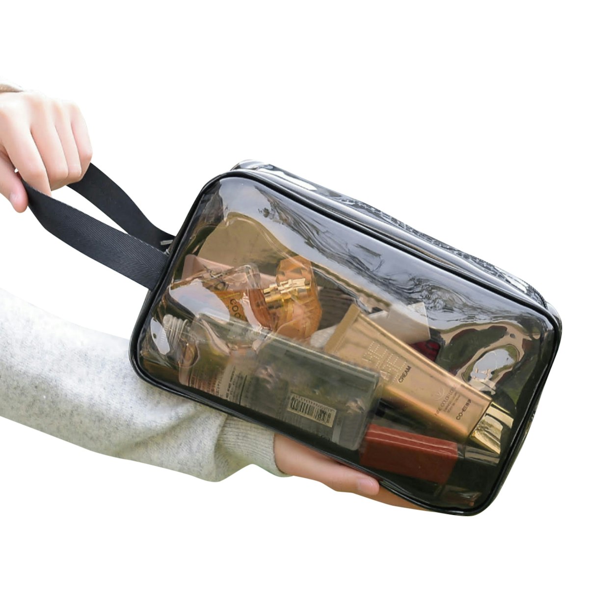 hubert clear waterproof toiletries pouch - custom logo