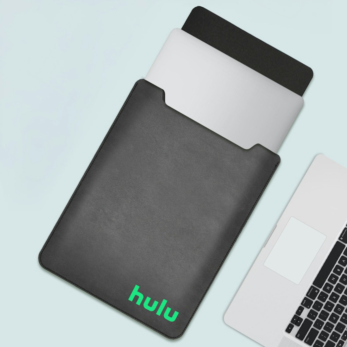 13/15 Inch Portrait PU Leather Laptop Sleeve - custom logo