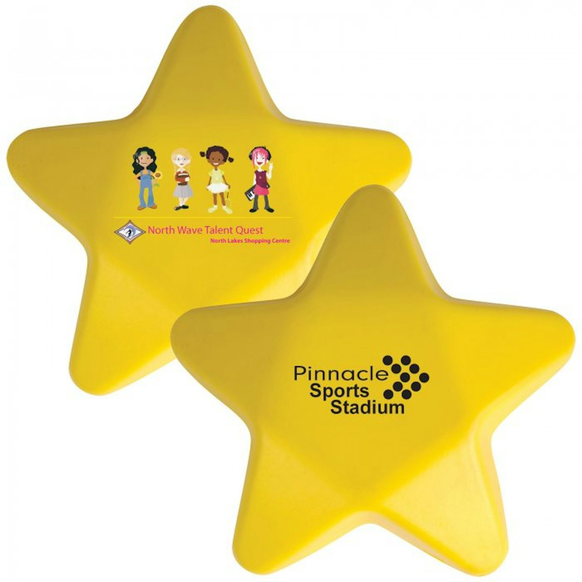 star shaped stress ball - in logo