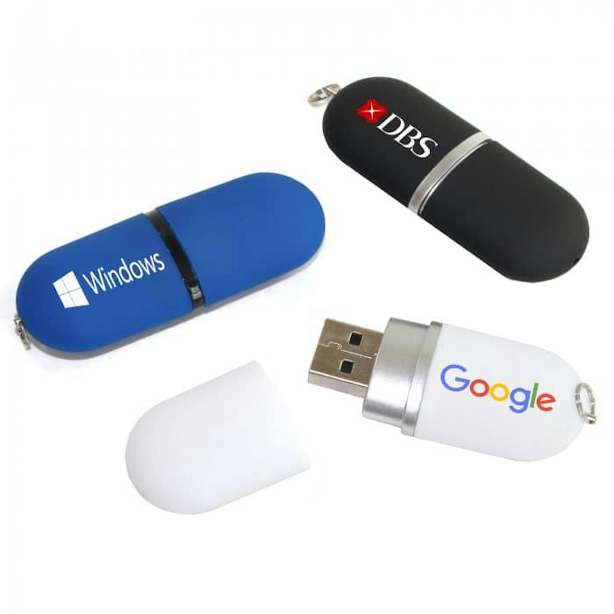 Rounded USB Thumb Drive - in logo