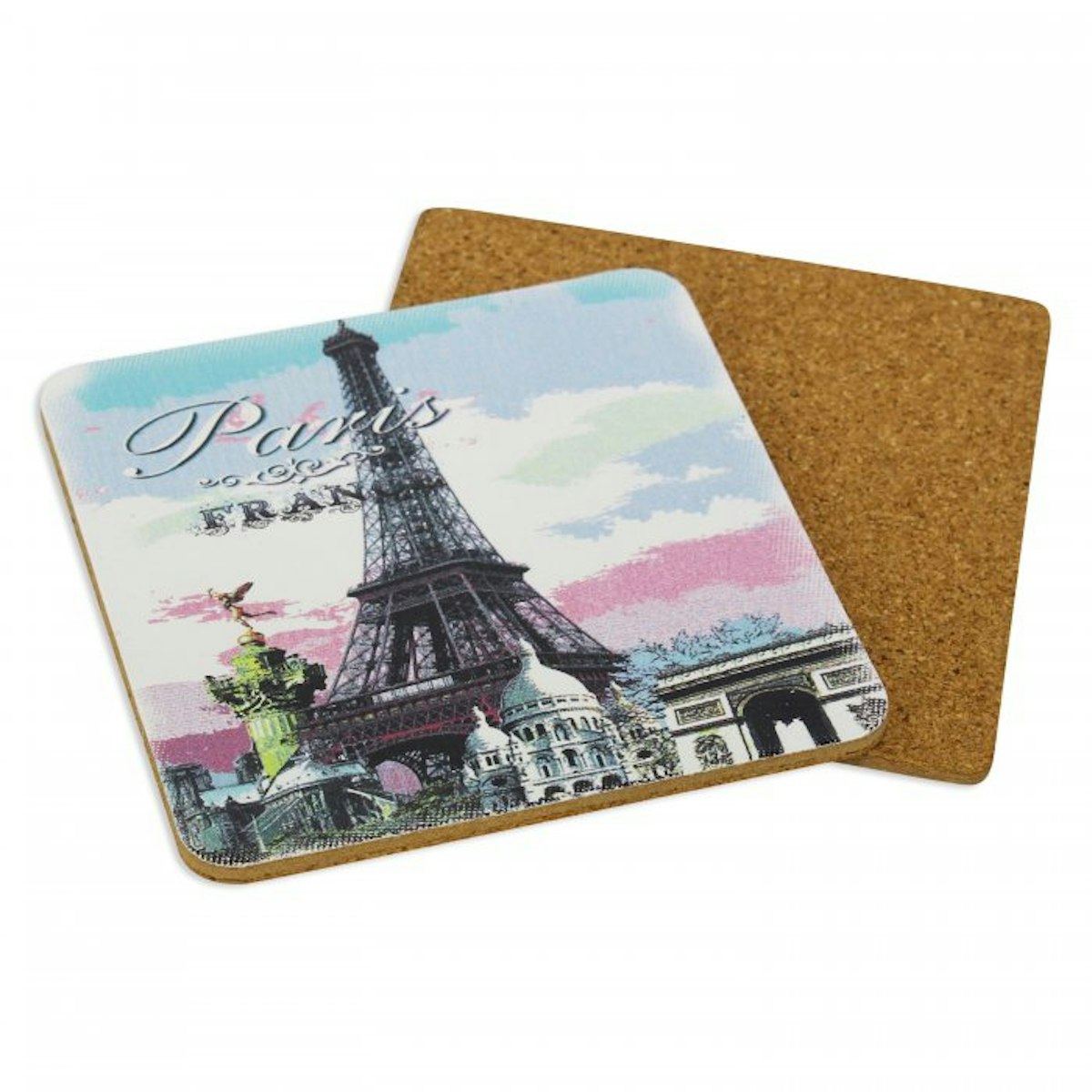 Laminated Hard Cork Coaster - custom logo