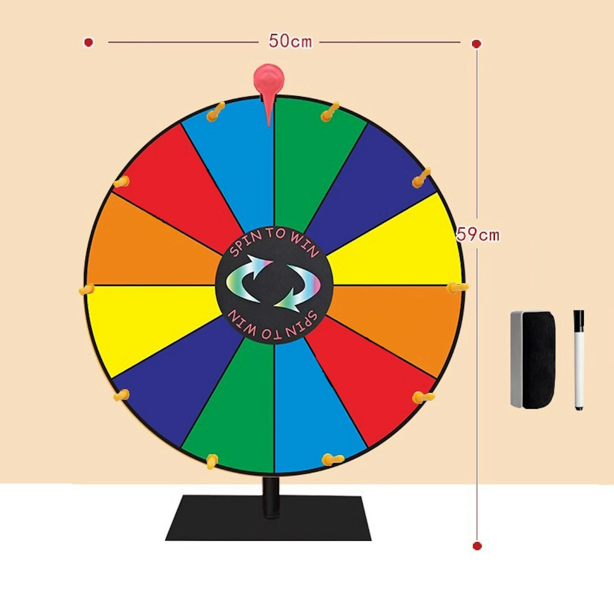 tabletop wheel of fortune - custom logo