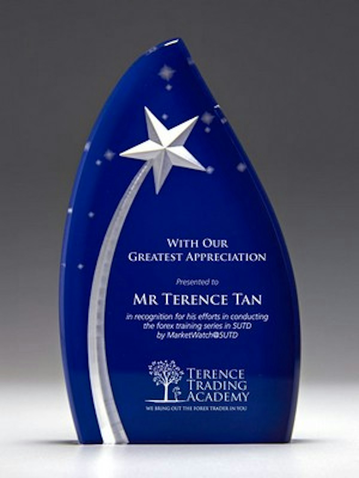 195mm Oceanus Acrylic Award (Height) - custom logo