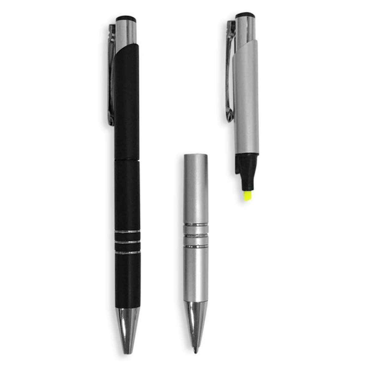 Detachable Ball Pen With Highlighter - custom logo