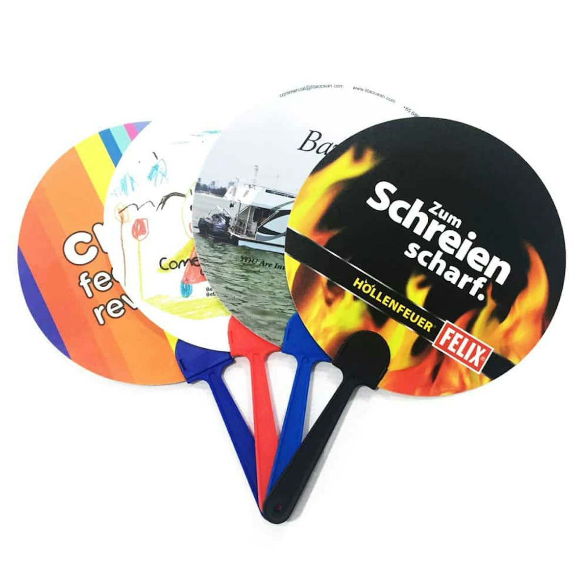 Plastic Fan (Common Handle) - custom logo