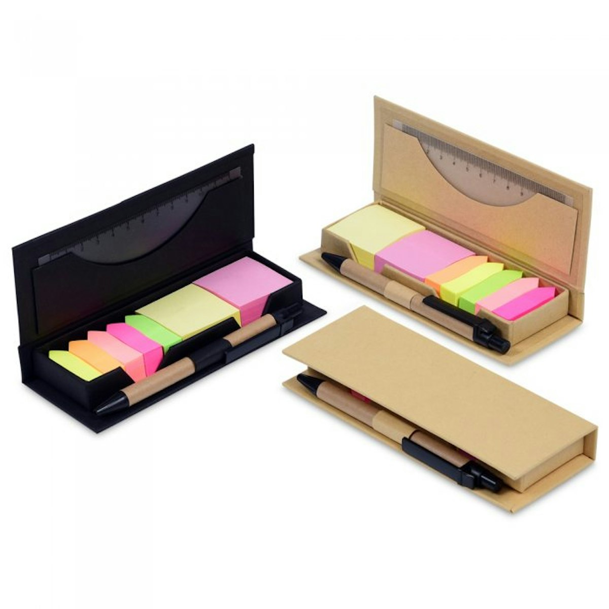 Mono Post It with Ruler & Pen Set - in logo