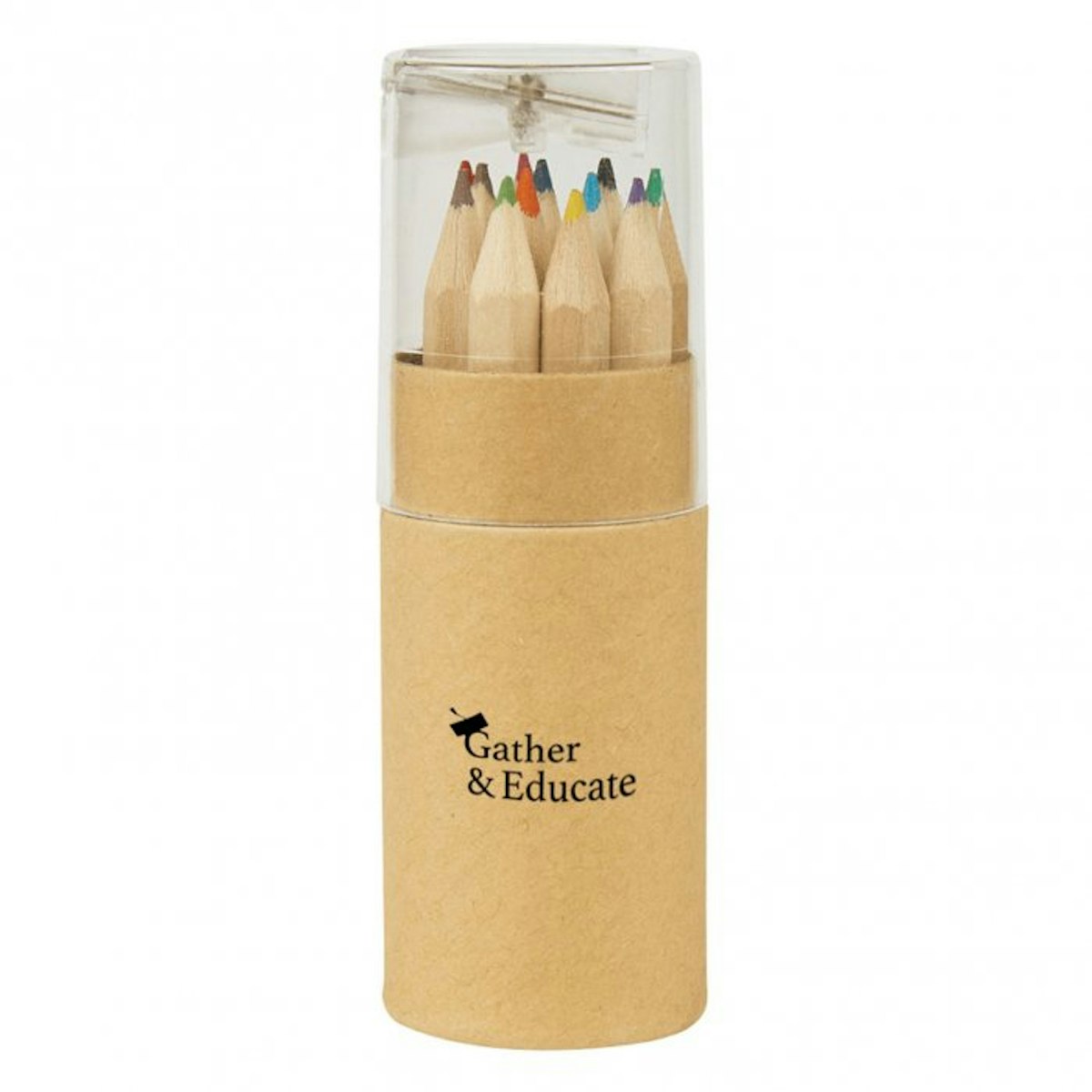 12-Colour Pencil Set with Sharpener - custom logo