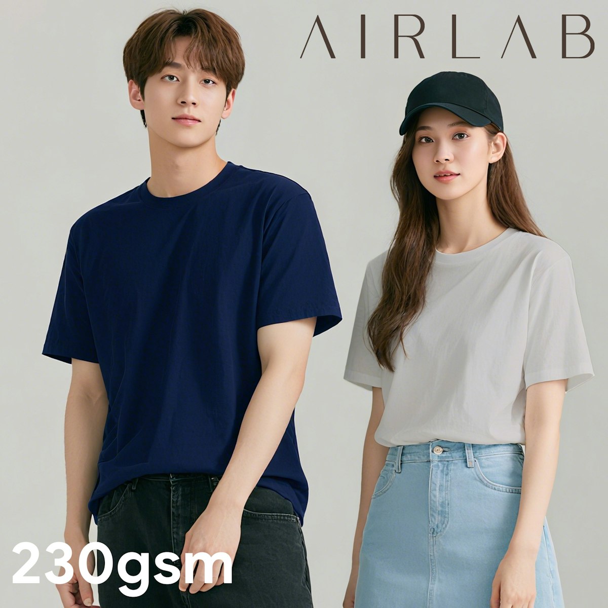 Áo Thun Cổ Tròn AIRLAB Colite Cotton - in logo