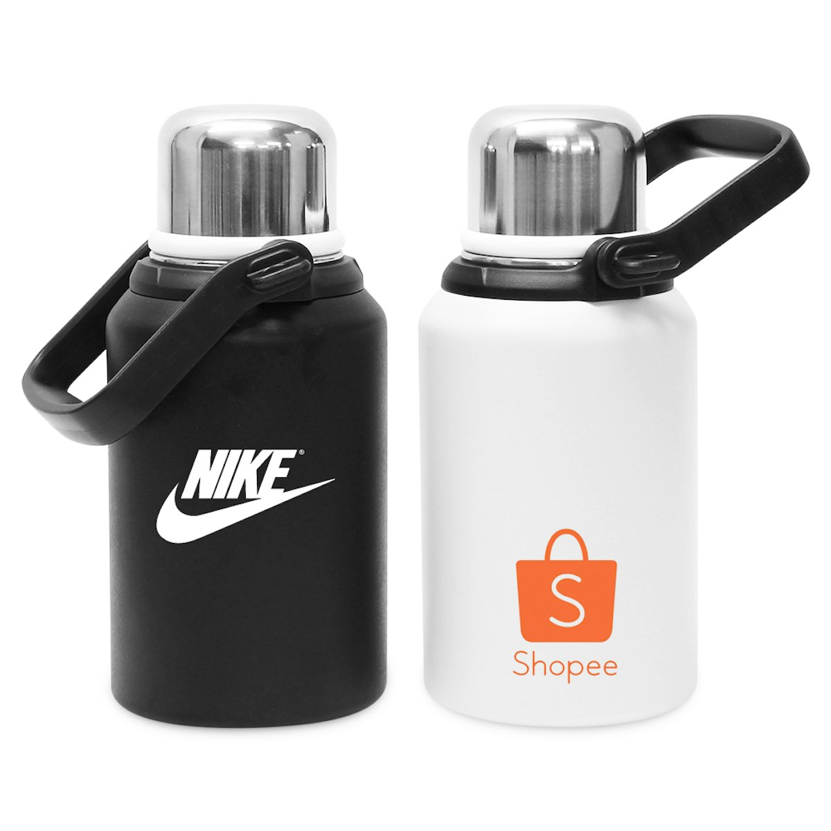 1000ml Camper Insulated Stainless Steel Vacuum Flask - in logo