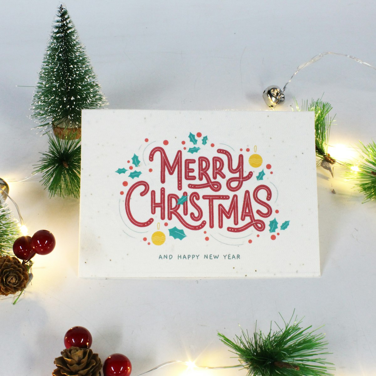 plantable christmas greeting card - custom logo